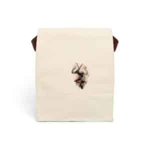 Canvas Lunch Bag With Strap Kiss